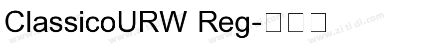 ClassicoURW Reg字体转换